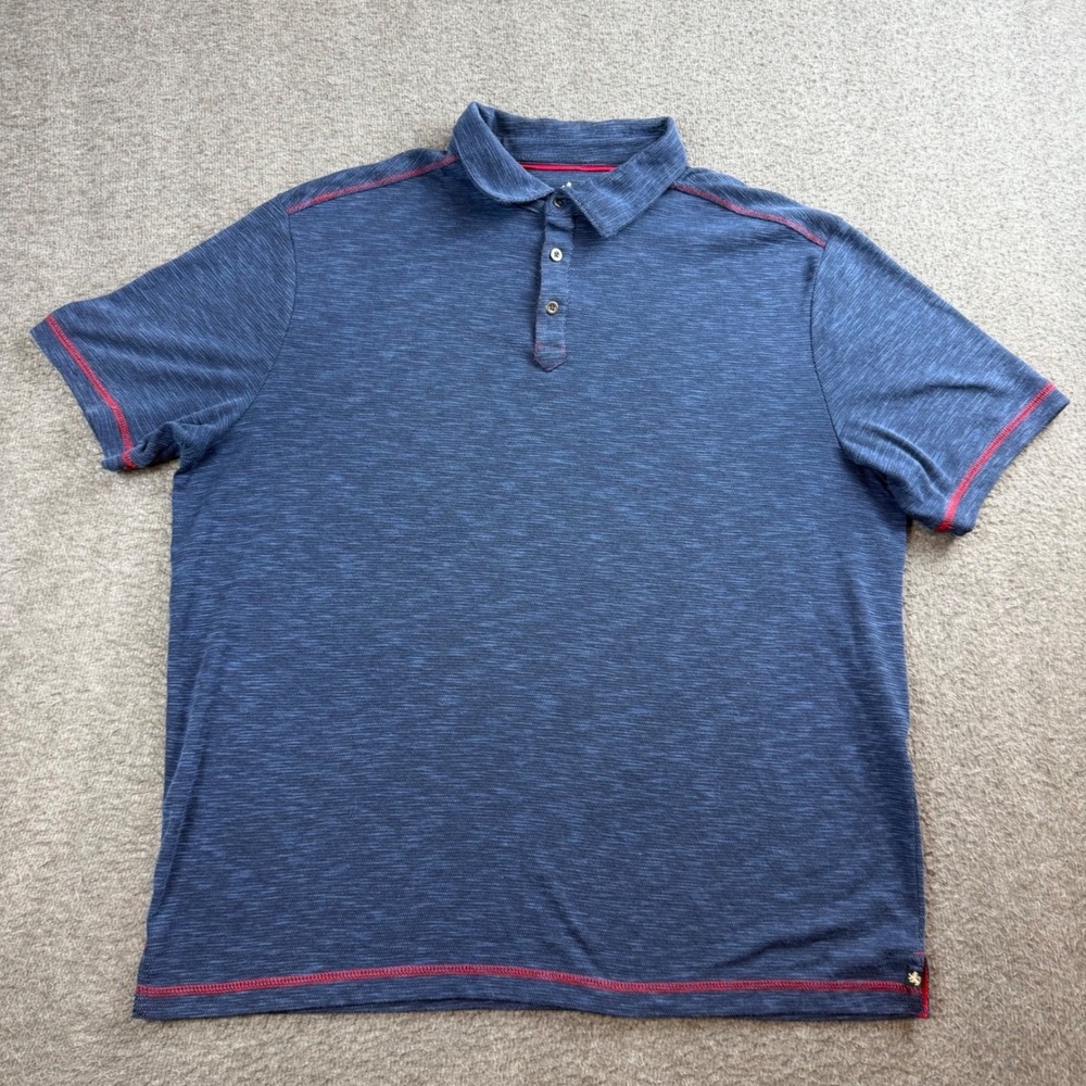Nat Nast Polo Shirt Men's Large Blue Red Contrast Stitch‎ Luxury Originals Short